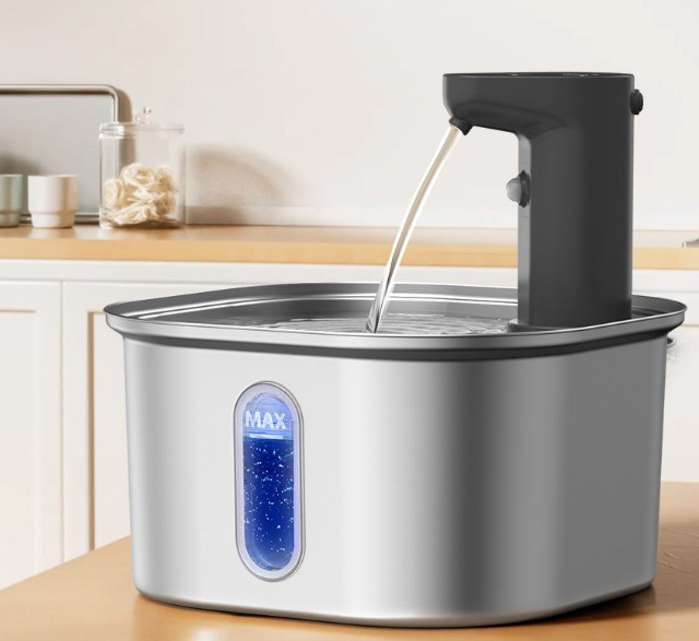 Modern Sturdy Stainless Steel Pet Water Dispenser